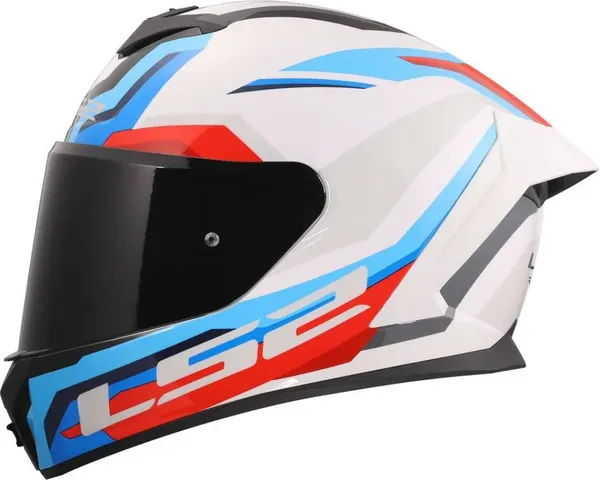 Изображение товара Мотошлем LS2 FF820 Rapid III Hyper (2XL, белый/синий/красный)