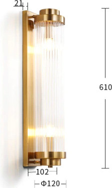 Изображение товара Бра DeLight Collection 88008W/L (латунь)