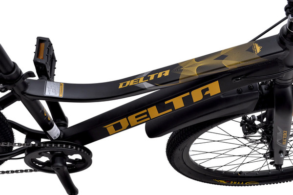 Изображение товара Велосипед DeltA Flex Pro 24 / 2404 (24, черный/золото, разобранный, в коробке)
