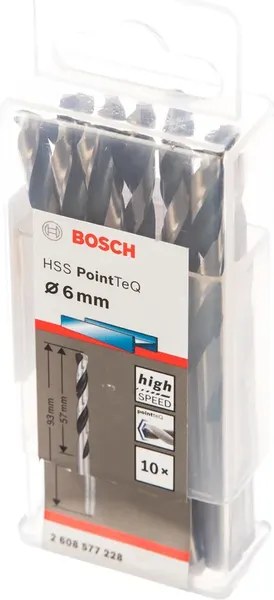 Изображение товара Набор сверл Bosch HSS PointTeQ / 2608577228