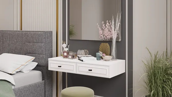 Изображение товара Туалетный столик ТриЯ Пандора (белый снег/белый матовый)