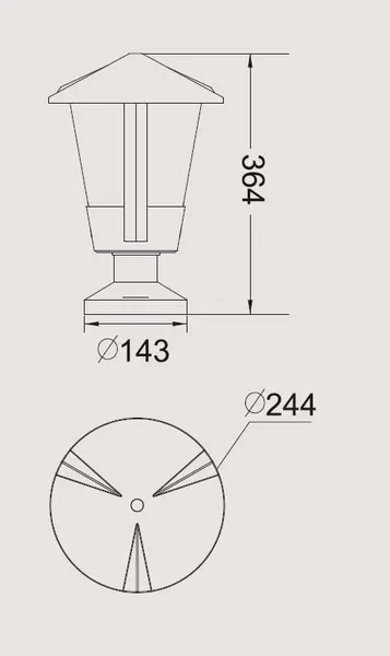 Изображение товара Светильник уличный Oasis Light 1254S Gr