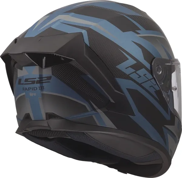 Изображение товара Мотошлем LS2 FF820 Rapid III Xtrem (S, черный/синий бензин)