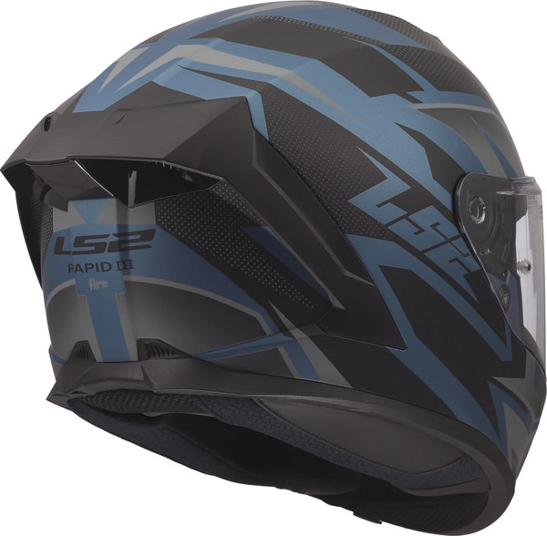 Изображение товара Мотошлем LS2 FF820 Rapid III Xtrem (XL, черный/синий бензин)