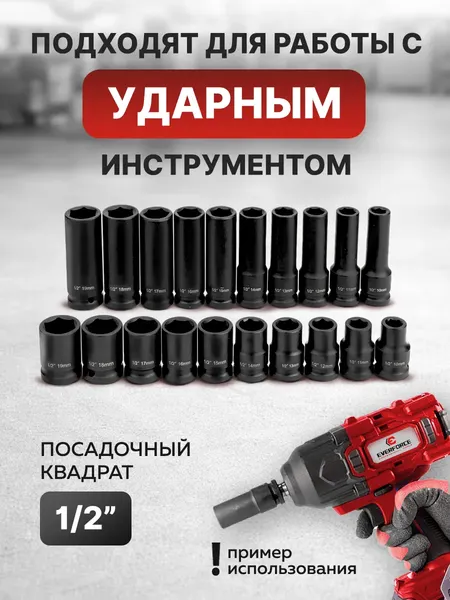 Изображение товара Набор головок слесарных Everforce EF-4201-BV30 (66381)