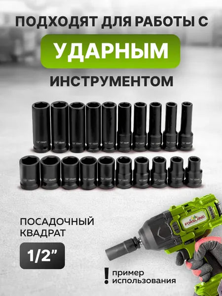 Изображение товара Набор головок слесарных Forsland 4201-BV30 (66384)