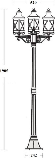 Изображение товара Фонарь уличный Oasis Light Lucerna 84808B/02 Bl