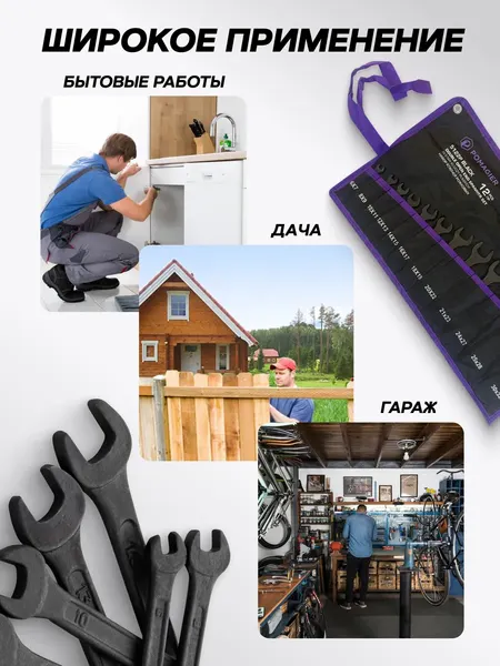 Изображение товара Набор ключей Pomagier POM-5122P Black (67580)