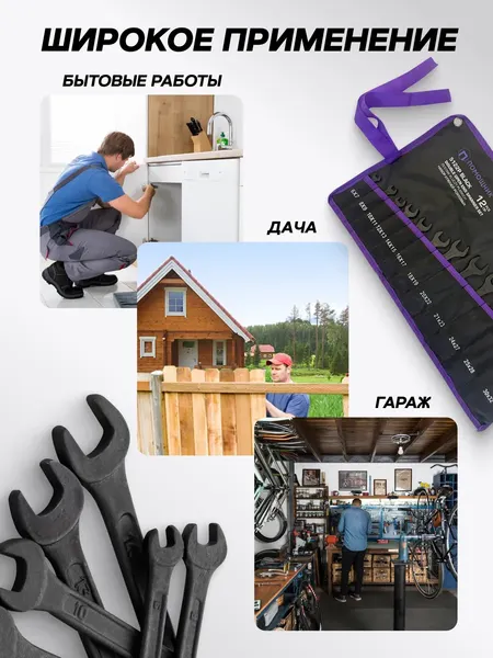 Изображение товара Набор ключей Помощник 5122P Black (67581)