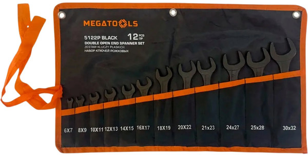 Изображение товара Набор ключей Megatools MT-5122P Black (67582)