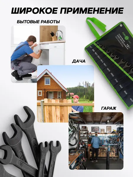 Изображение товара Набор ключей FORSandTUNE 5122P Black (67584)
