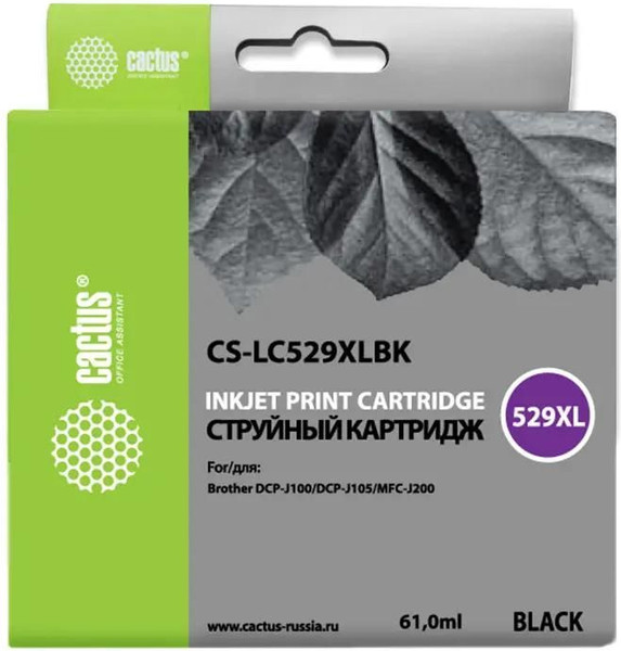 Изображение товара Тонер-картридж Cactus CS-LC529XLBK