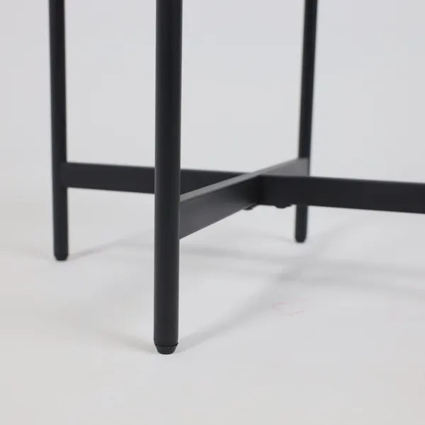 Изображение товара Журнальный столик AksHome Ely d45x50 (черный мрамор/черный)
