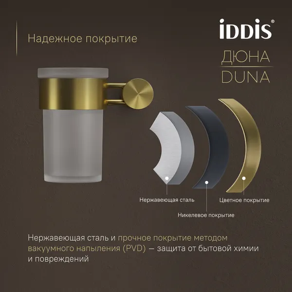 Изображение товара Стакан для зубной щетки и пасты IDDIS Duna DUNMGG1i45