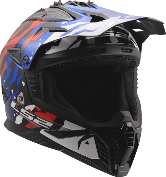 Изображение товара Мотошлем LS2 MX708 Fast II Grotesk (3XL, белый/синий/красный)