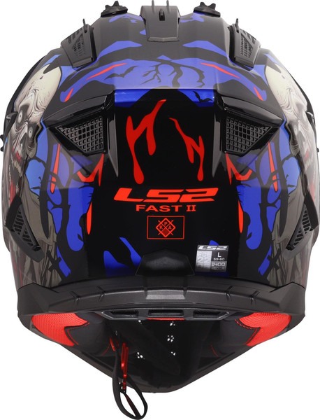 Изображение товара Мотошлем LS2 MX708 Fast II Zombie II (S, черный/красный/синий)