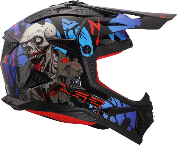 Изображение товара Мотошлем LS2 MX708 Fast II Zombie II (S, черный/красный/синий)