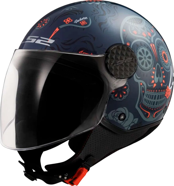 Изображение товара Мотошлем LS2 OF558 Sphere Lux II Maxca (S, кобальт/оранжевый)