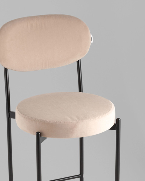 Изображение товара Стул барный Stool Group Бриф Original N / SG006-bmmPlb-C014 (велюр бежевый)