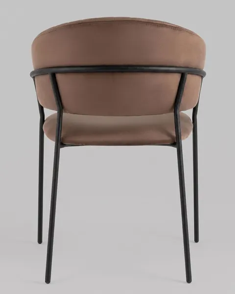 Изображение товара Стул Stool Group Бруно / AV 433-Sch-9005 (велюр коричневый/черный муар)