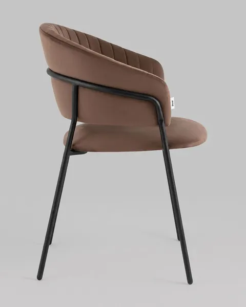 Изображение товара Стул Stool Group Бруно / AV 433-Sch-9005 (велюр коричневый/черный муар)