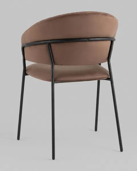 Изображение товара Стул Stool Group Бруно / AV 433-Sch-9005 (велюр коричневый/черный муар)