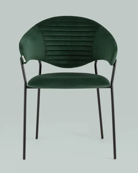 Изображение товара Стул Stool Group Алексис / AV 445-Cdf-9005 (велюр зеленый/черный муар)