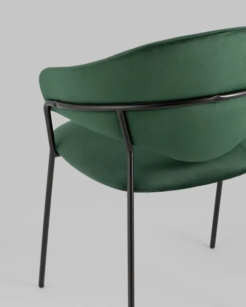 Изображение товара Стул Stool Group Алексис / AV 445-Cdf-9005 (велюр зеленый/черный муар)