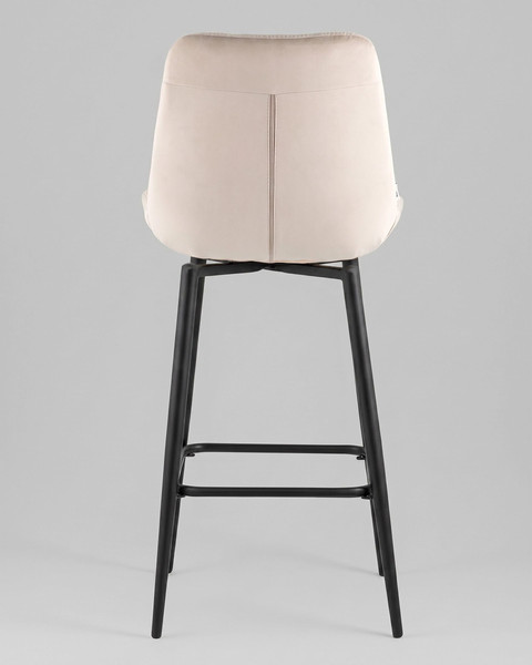 Изображение товара Стул барный Stool Group Флекс с поворотным механизмом / AV 405-N02-K14PM-9005 PP (велюр бежевый/черный муар)