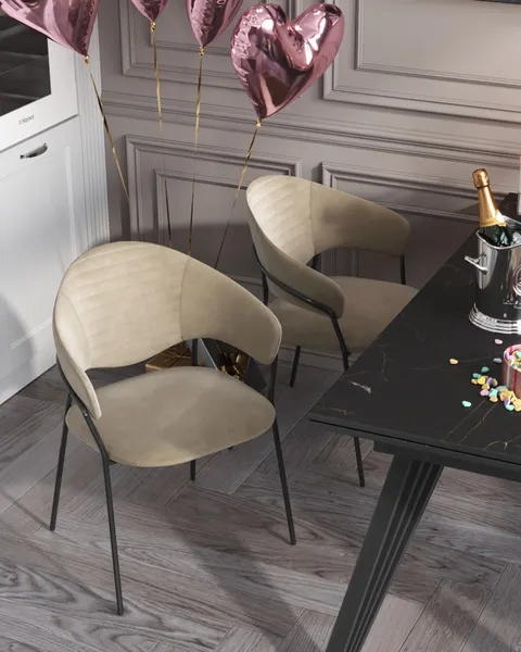 Изображение товара Стул Stool Group Алексис / AV 445-Cl-9005 (велюр капучино/опора черный муар)