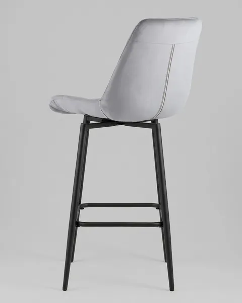 Изображение товара Стул барный Stool Group Флекс / AV 405-V12-9005 B (велюр велютто серый/опора черный муар)