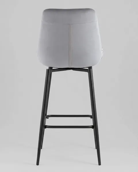 Изображение товара Стул барный Stool Group Флекс / AV 405-V12-9005 B (велюр велютто серый/опора черный муар)