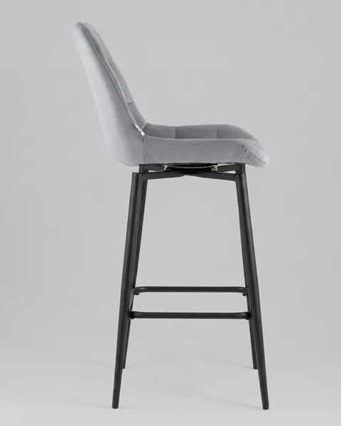 Изображение товара Стул барный Stool Group Флекс / AV 405-V12-9005 B (велюр велютто серый/опора черный муар)