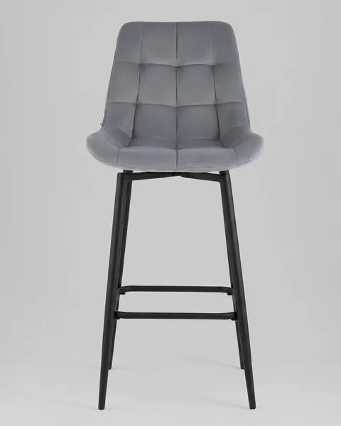 Изображение товара Стул барный Stool Group Флекс / AV 405-V12-9005 B (велюр велютто серый/опора черный муар)