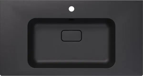 Изображение товара Умывальник Symbolite Соул 90x48 (кварц, антрацит)