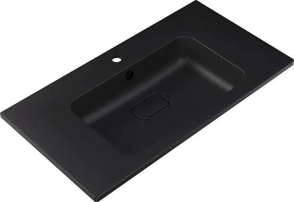 Изображение товара Умывальник Symbolite Соул 90x48 (кварц, антрацит)