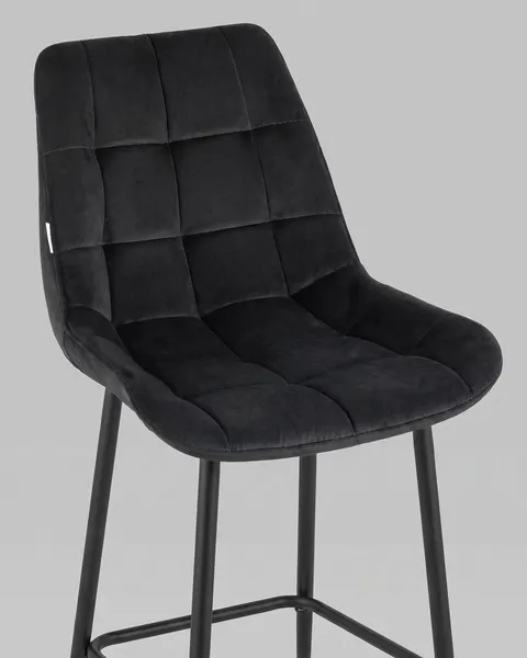 Изображение товара Стул барный Stool Group Флекс / AV 405-N28-9005 B (велюр черный/черный муар)