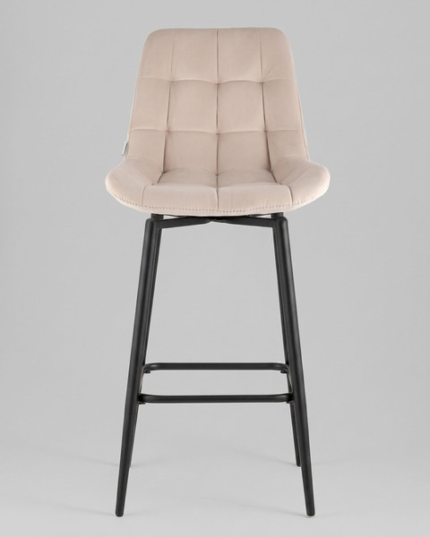 Изображение товара Стул барный Stool Group Флекс AV 405-N02-K14PM-9005 B (велюр бежевый/черный муар )