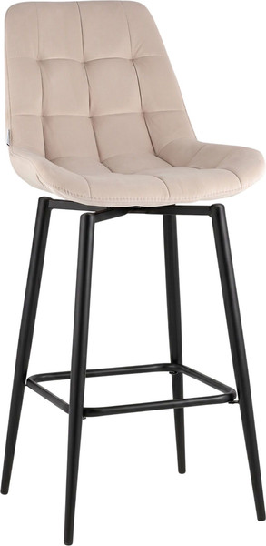 Изображение товара Стул барный Stool Group Флекс AV 405-N02-K14PM-9005 B (велюр бежевый/черный муар )