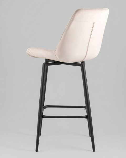 Изображение товара Стул барный Stool Group Флекс AV 405-N02-K14PM-9005 B (велюр бежевый/черный муар )