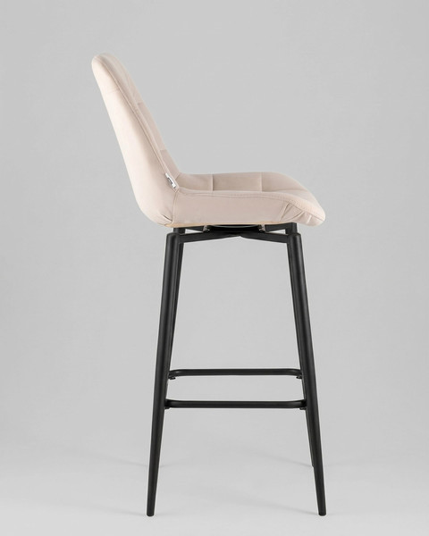 Изображение товара Стул барный Stool Group Флекс AV 405-N02-K14PM-9005 B (велюр бежевый/черный муар )