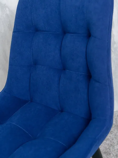 Изображение товара Набор стульев Артхолдинг BentleyIndigo4 (велюр синий/черный, 4шт)