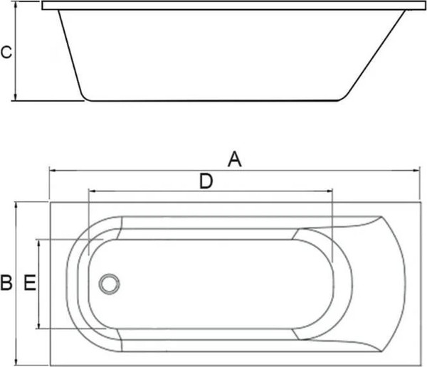 Изображение товара Ванна акриловая Alba Spa Sansara 170x75 (с ножками)