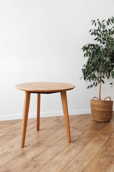 Изображение товара Обеденный стол Stal-Massiv Wood-77 (натуральный/черный)