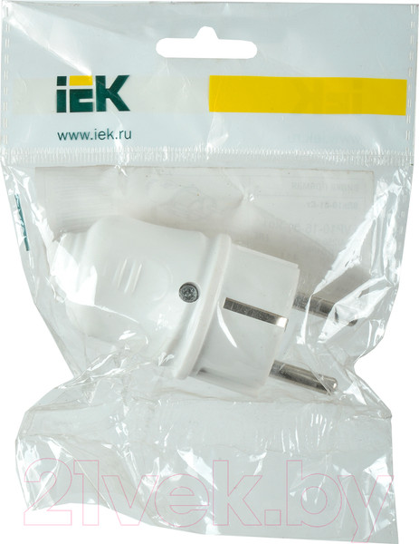 Изображение товара Вилка штепсельная IEK EVP10-16-01-K01 (белый)