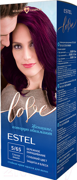 Изображение товара Крем-краска для волос Estel Love 5/65 (спелая вишня)