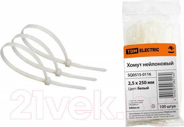 Изображение товара Стяжка для кабеля TDM SQ0515-0116 (100шт)