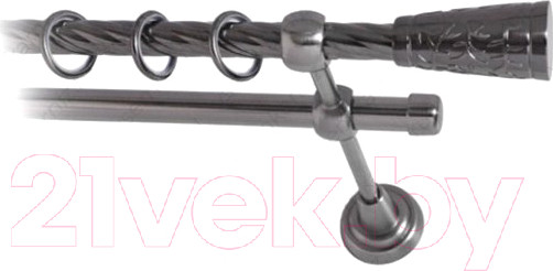 Изображение товара Карниз для штор Lm Decor Византия 066 2р витой (антрацит, 1.6м)