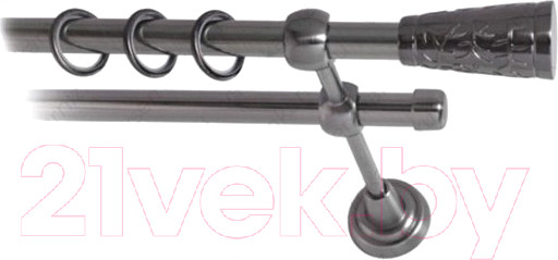 Изображение товара Карниз для штор Lm Decor Византия 066 2р гладкий (антрацит, 1.8м)