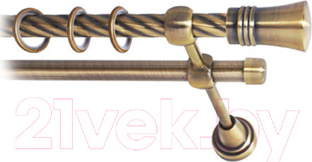 Изображение товара Карниз для штор Lm Decor Гиро 071 2р витой (антик, 1.6м)